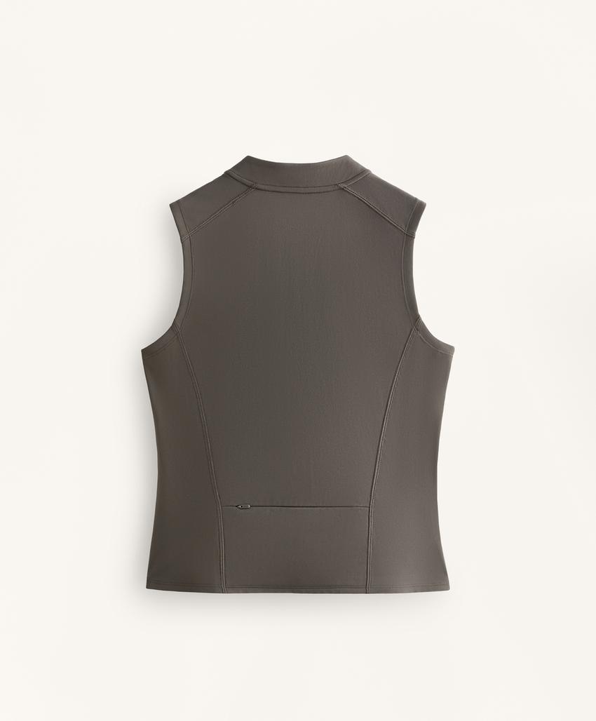 Футболка на молнии без рукавов