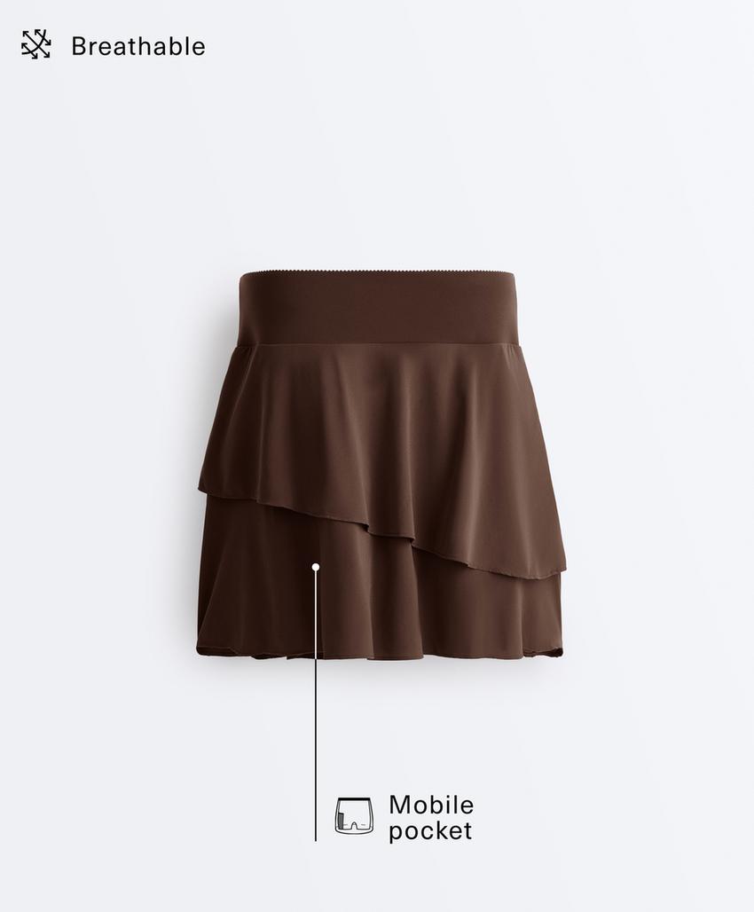 Короткая юбка с оборками