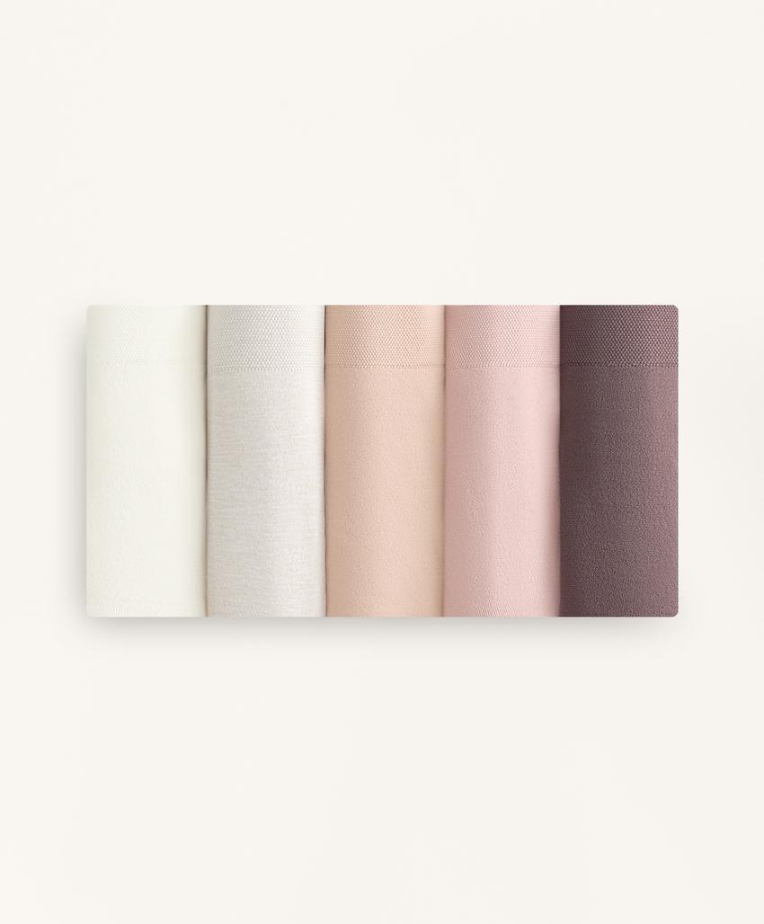 5 бесшовных трусов бразильяно Seamless из мягкой ткани