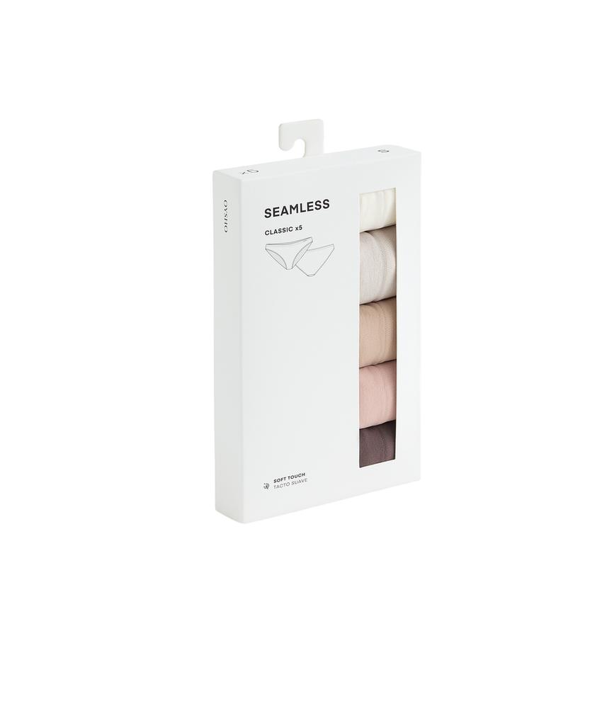 5 бесшовных классических трусов Seamless из мягкой ткани