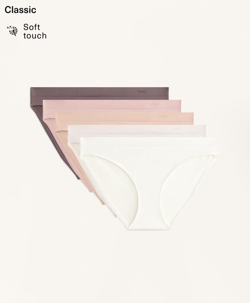 5 бесшовных классических трусов Seamless из мягкой ткани