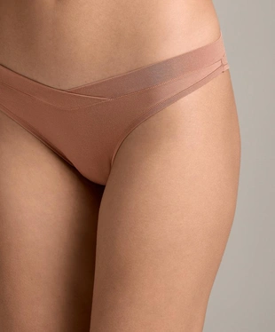 3 классических трусов из смесового модала с V-образным вырезом- Заказать в России