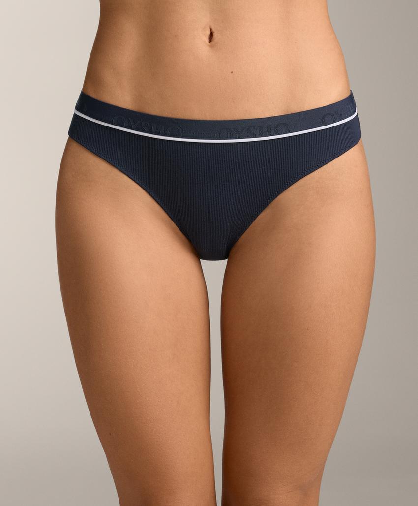 3 классических трусов в рубчик из смесового хлопка