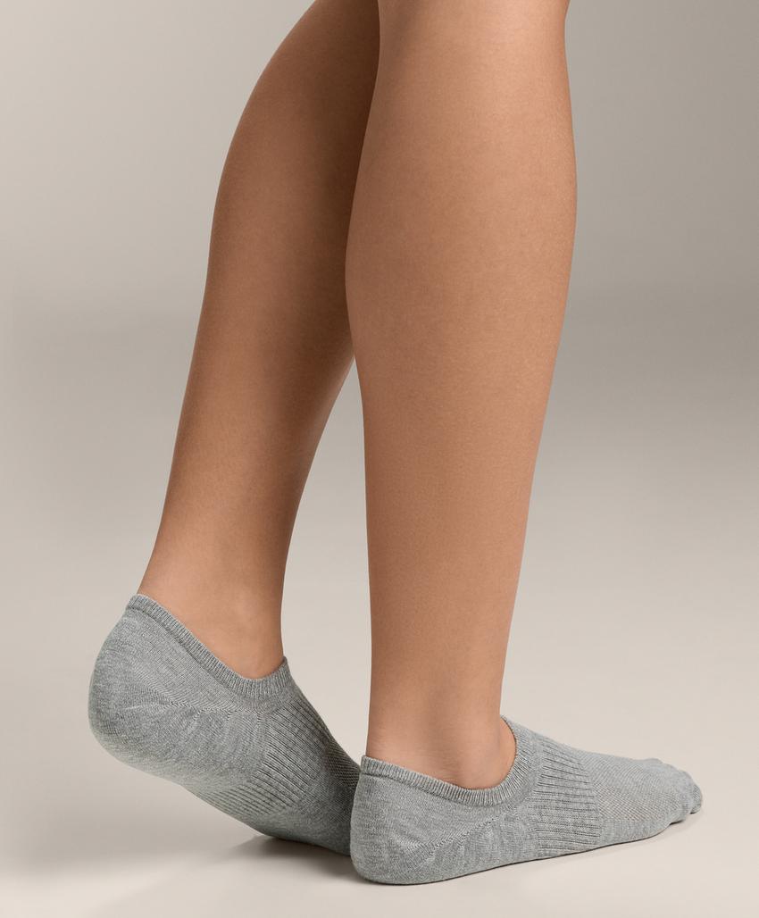 3 пары носков-следков из смесового хлопка с высоким вырезом