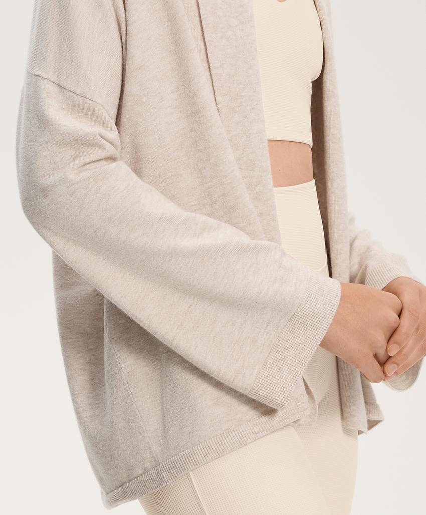 Вязаный кардиган с воротником с лацканами