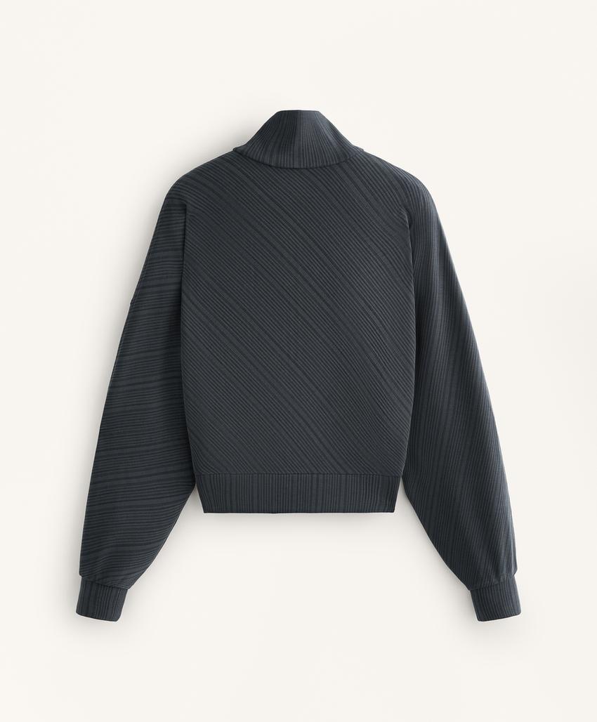 Куртка с асимметричной полосой из ткани с модалом