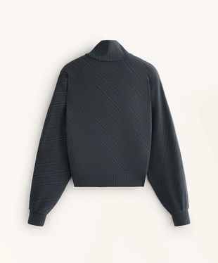 Куртка с асимметричной полосой из ткани с модалом- Заказать в России