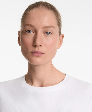 Футболка из хлопкового микса с короткими рукавами- Заказать в России