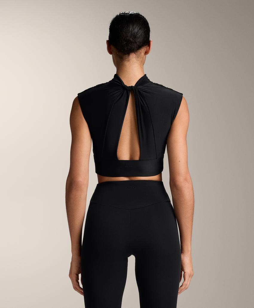 Топ с драпированным комфортным воротником comfortlux