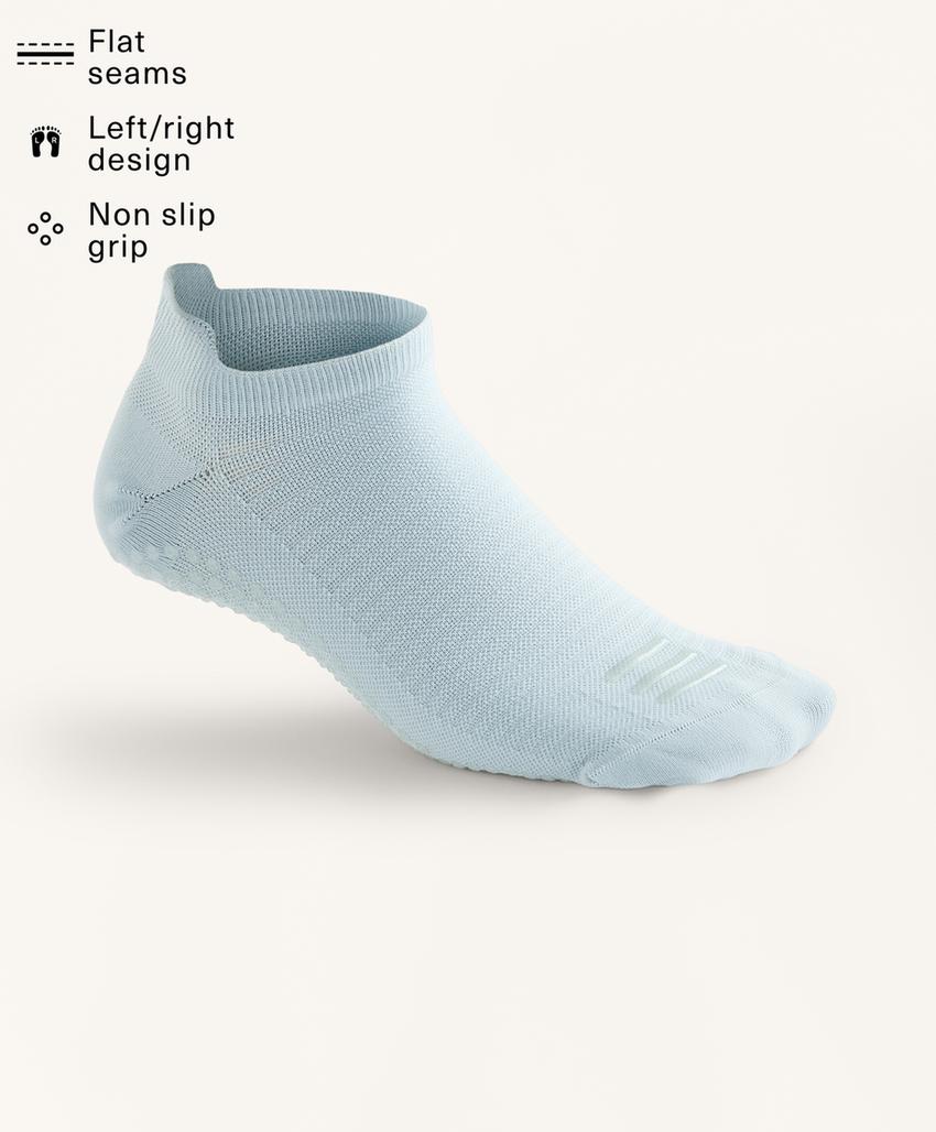 Носки-тапочки для йоги и пилатеса, 2 пары из полиамидного микса