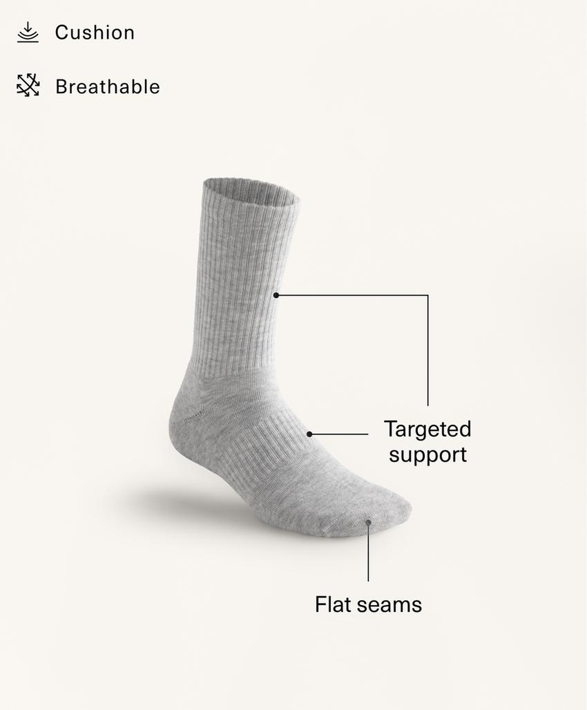 Носки для спорта, классика, 3 пары из хлопкового микса