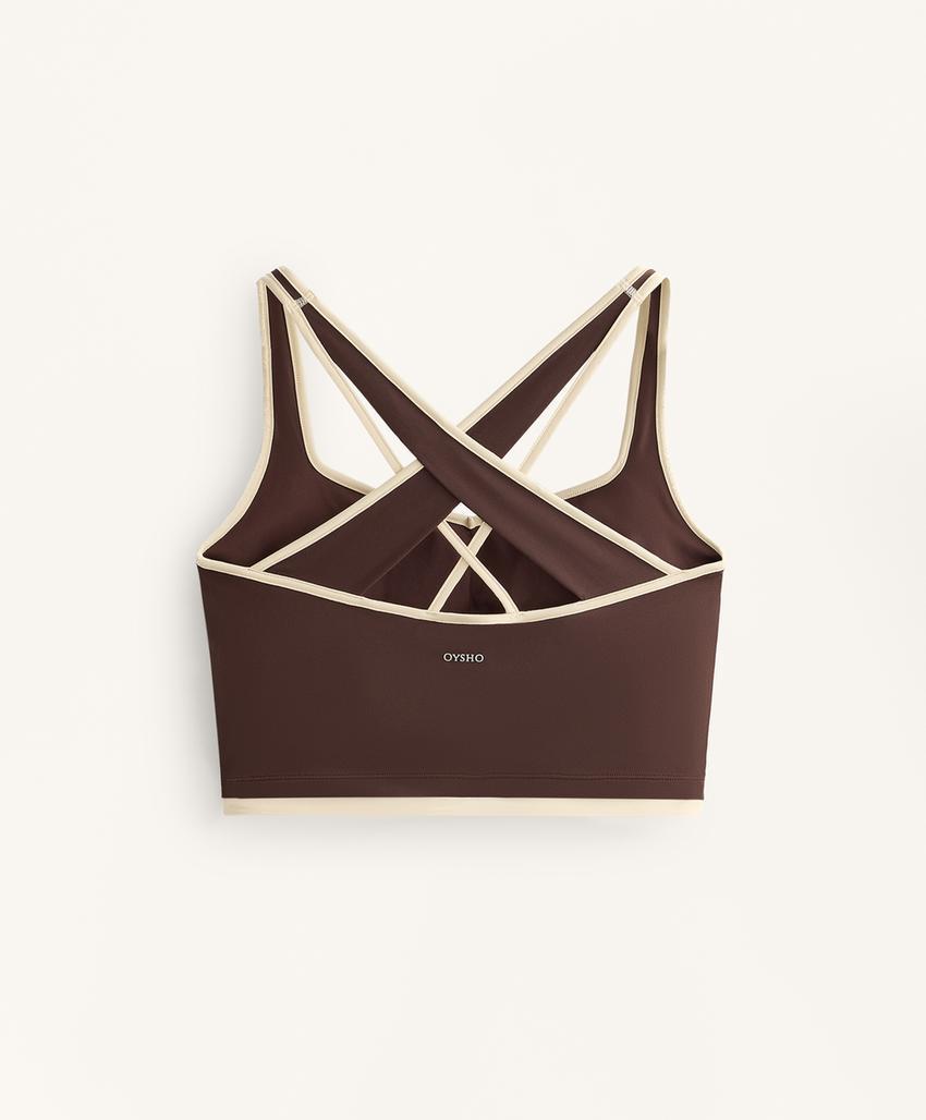 Топ с застежкой на спине comfortlux с контрастными вставками