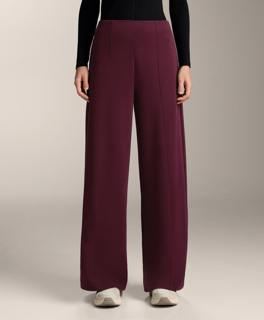 Длинные брюки супервысокой посадки из пике с хлопком