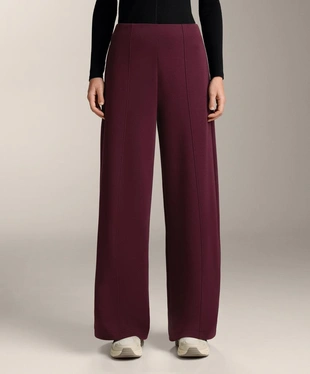 Длинные брюки супервысокой посадки из пике с хлопком- Заказать в России