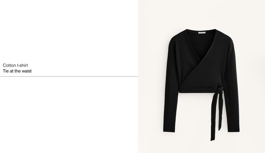 Футболка из рибаны с завязкой