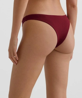 Бразильские трусики купальника с мини-клетчатым жаккардом и вырезом U- Заказать в России