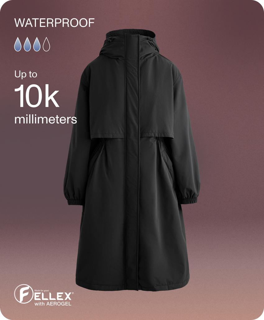 Длинная утепленная непромокаемая куртка 10k FELLEX® с AEROGEL