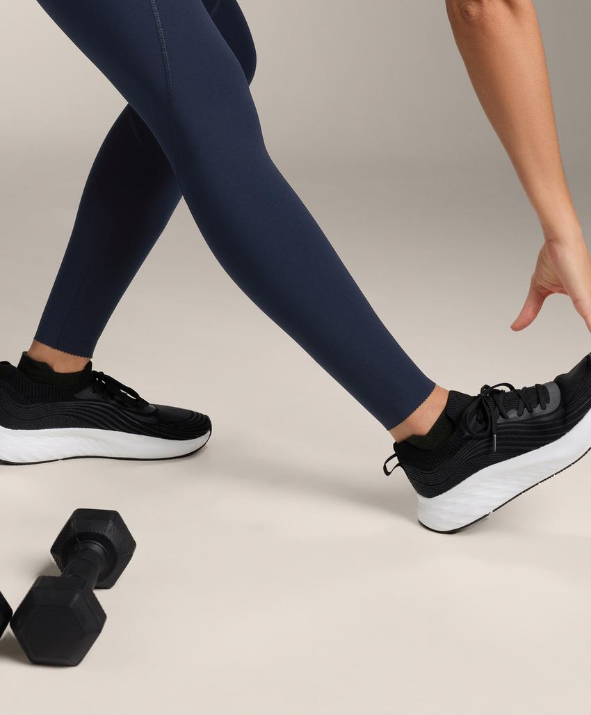 Компрессионные высокие леггинсы базовой длины до щиколотки