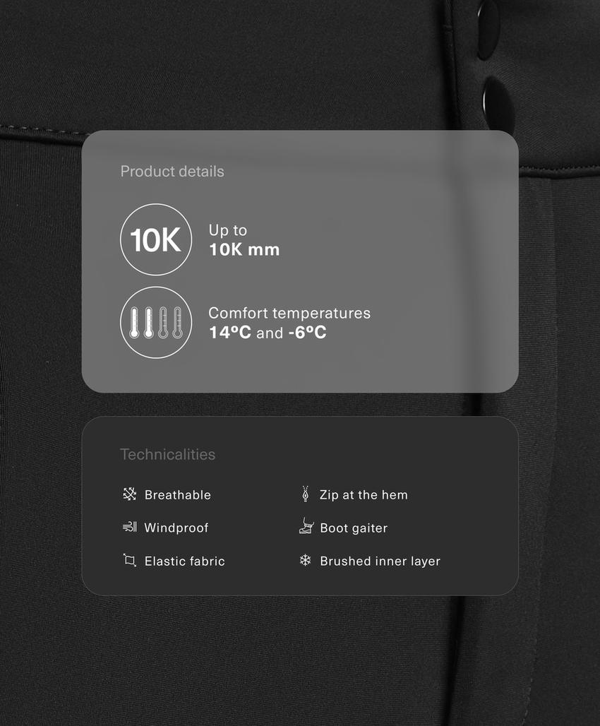 Брюки ski с расклешенным низом, водостойкие, со стрейчем