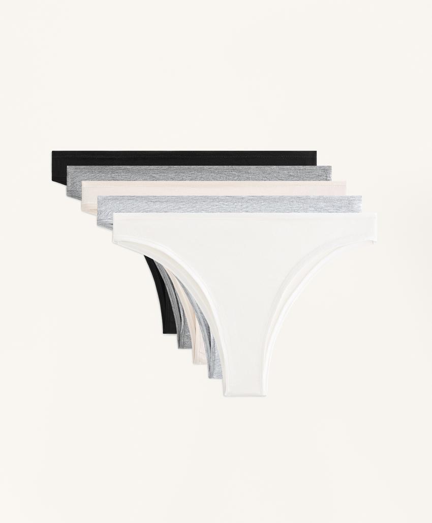 5 трусов бразильяно из смесового хлопка