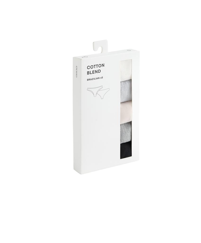 5 трусов бразильяно из смесового хлопка