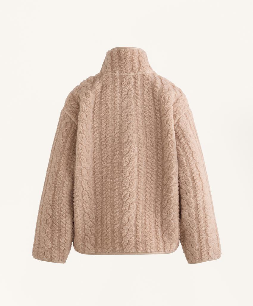 Толстовка-флис с узором снежинки из мехотипа