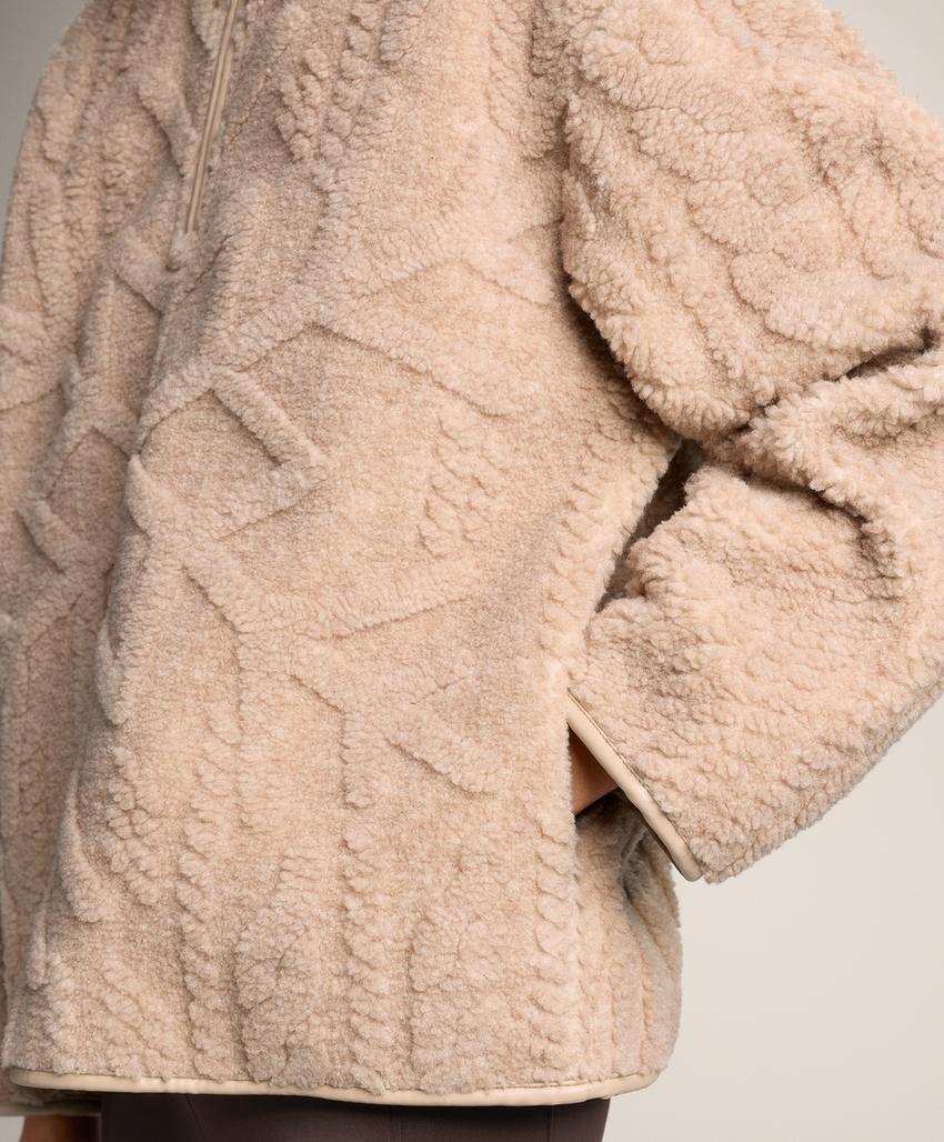 Толстовка-флис с узором снежинки из мехотипа