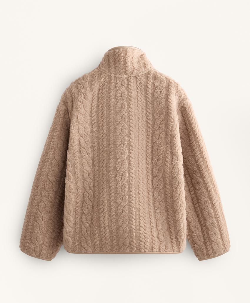 Толстовка-флис с узором снежинки из мехотипа