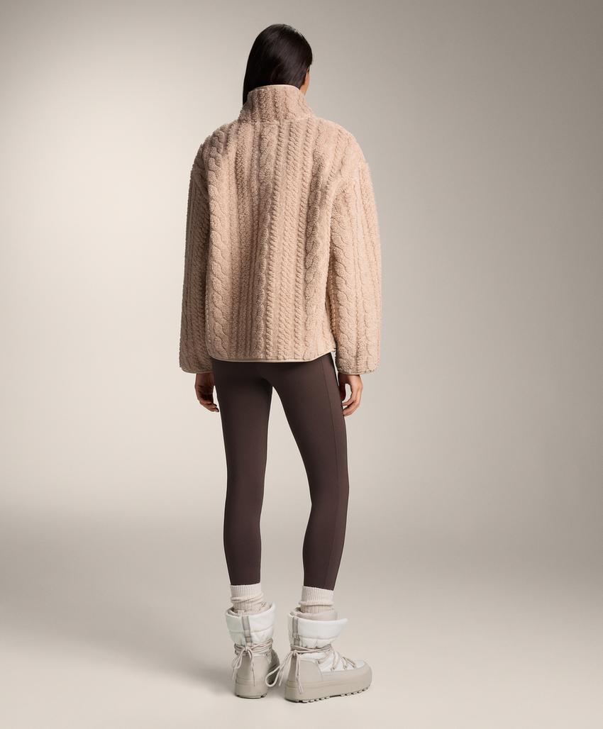 Толстовка-флис с узором снежинки из мехотипа