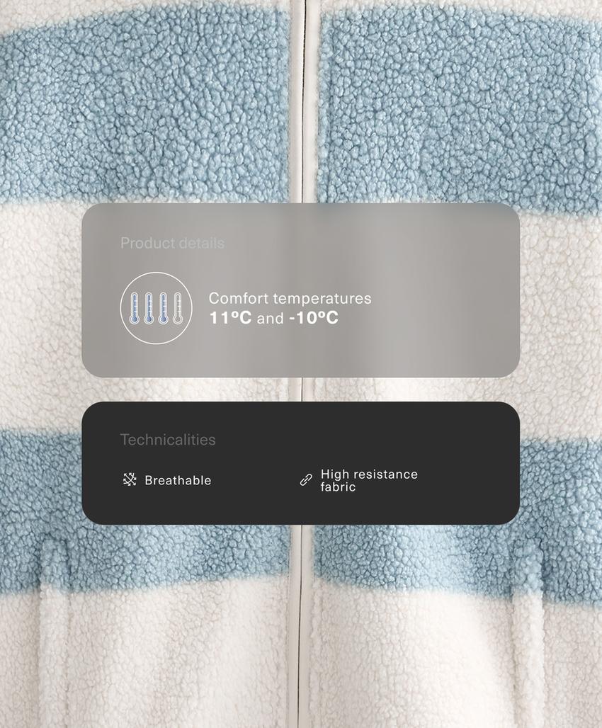 Полосатая куртка-бомбер из искусственного меха