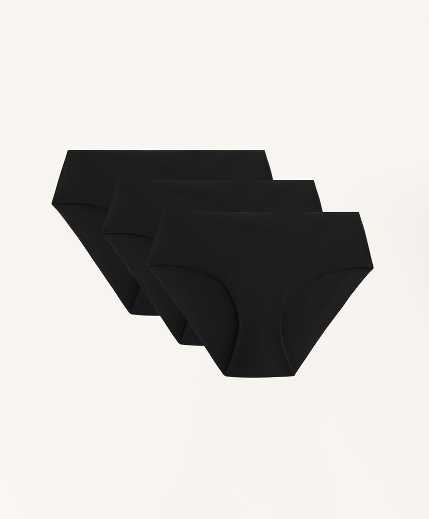 Три невидимых классических трусика из полиамидного смесового материала