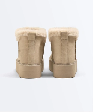 Кожаные ботинки на платформе- Заказать в России