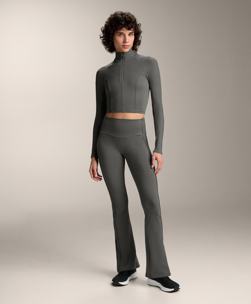 Брюки-клеш comfortlux с высокой посадкой и боковыми вставками