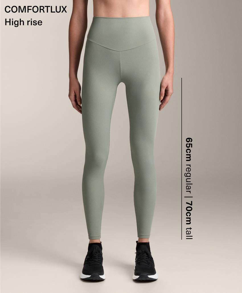 Леггинсы с высокой талией и укороченной длиной comfortlux rib