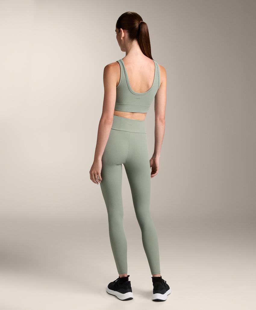 Леггинсы с высокой талией и укороченной длиной comfortlux rib