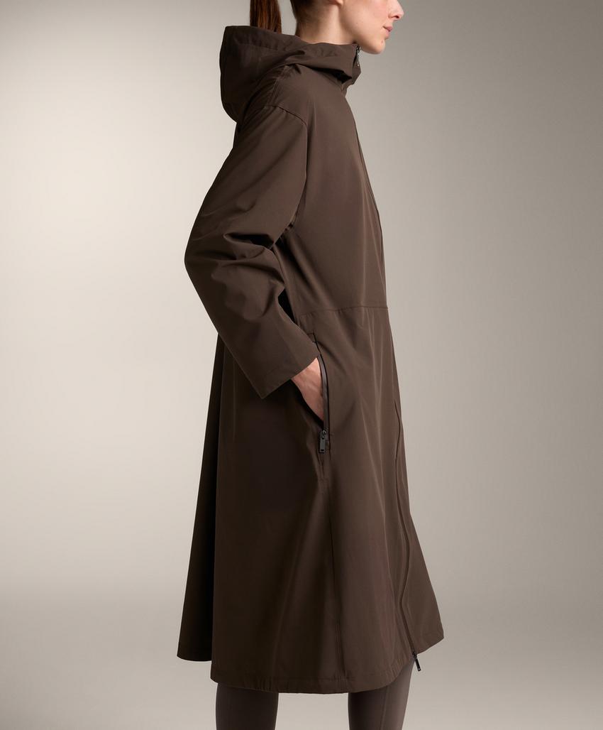 Длинная экстра-легкая водонепроницаемая куртка 10k