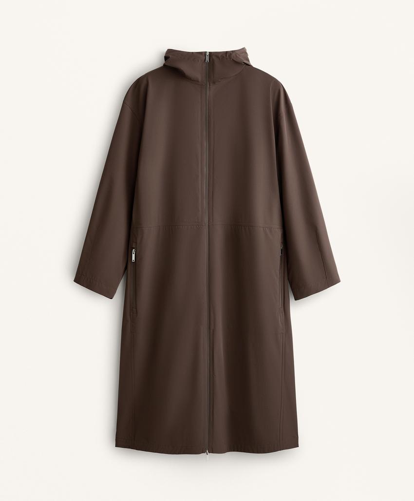 Длинная экстра-легкая водонепроницаемая куртка 10k