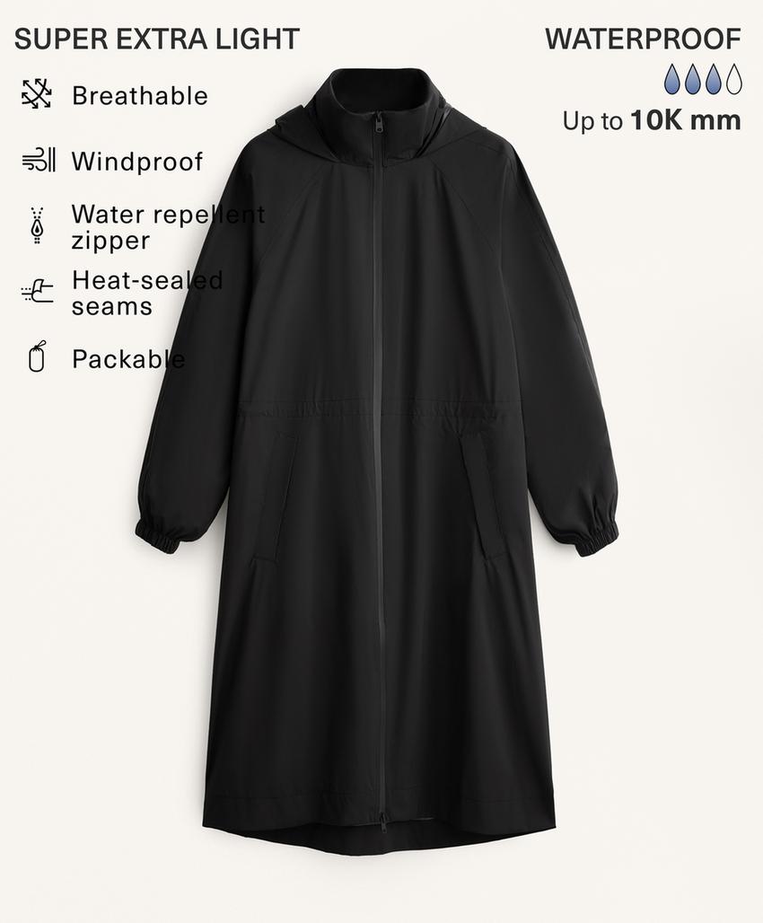 Ультралегкий компактный плащ с водонепроницаемостью 10 000 мм
