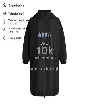 Ультралегкий компактный плащ с водонепроницаемостью 10 000 мм- Заказать в России