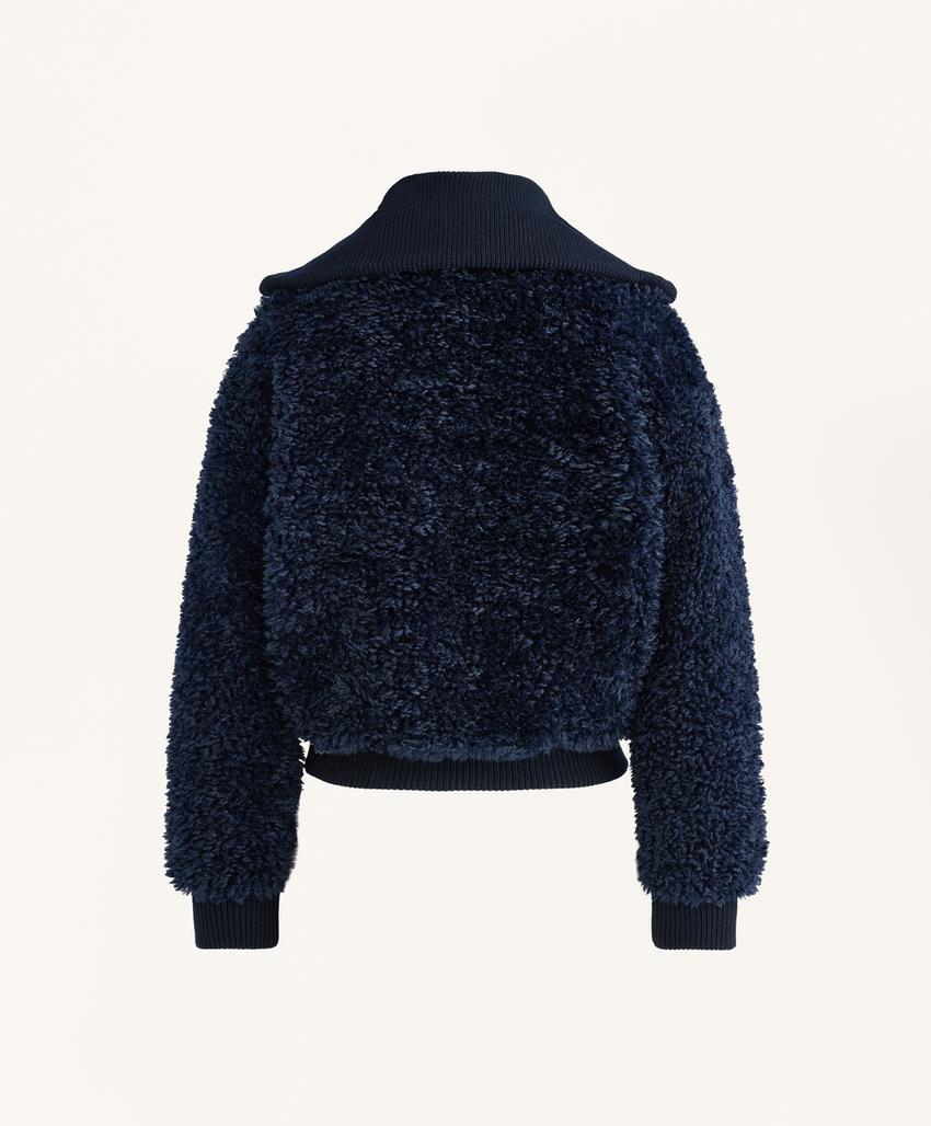 Куртка из текстурированного искусственного меха