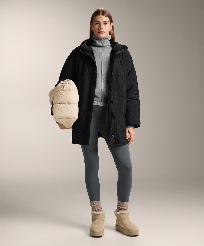 Очень высокие эластичные длинные лосины с утеплителем 70 см