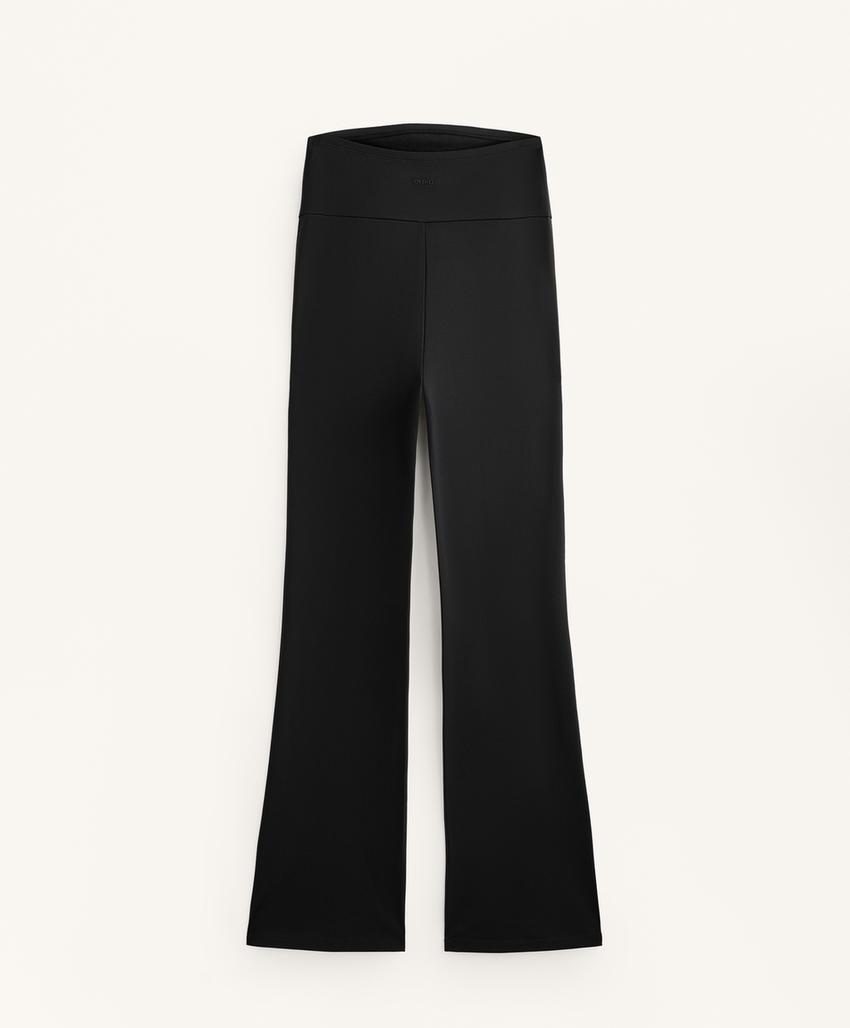 Теплые расклешенные брюки для беременных