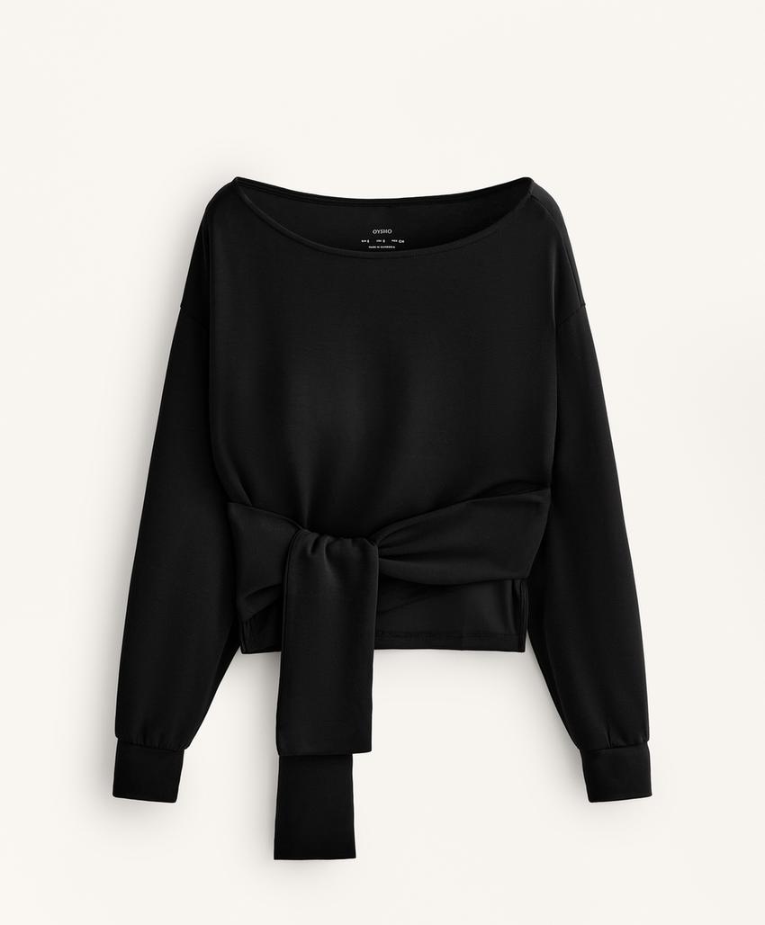 Толстовка с завязками из мягкого модала