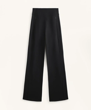 Прямые утепленные брюки с высокой посадкой- Заказать в России