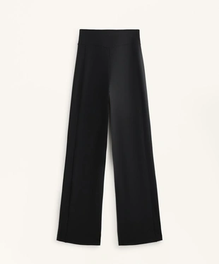 Прямые утепленные брюки с высокой посадкой- Заказать в России