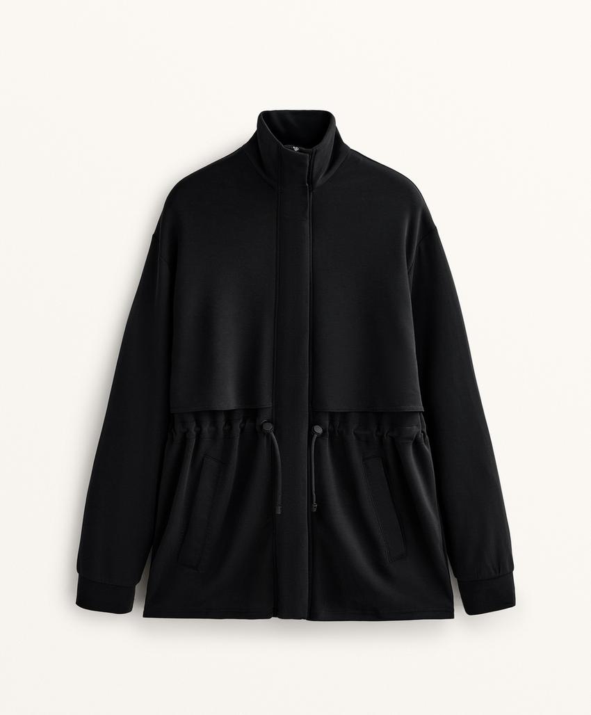 Длинная куртка с карманами из мягкой ткани с модалом