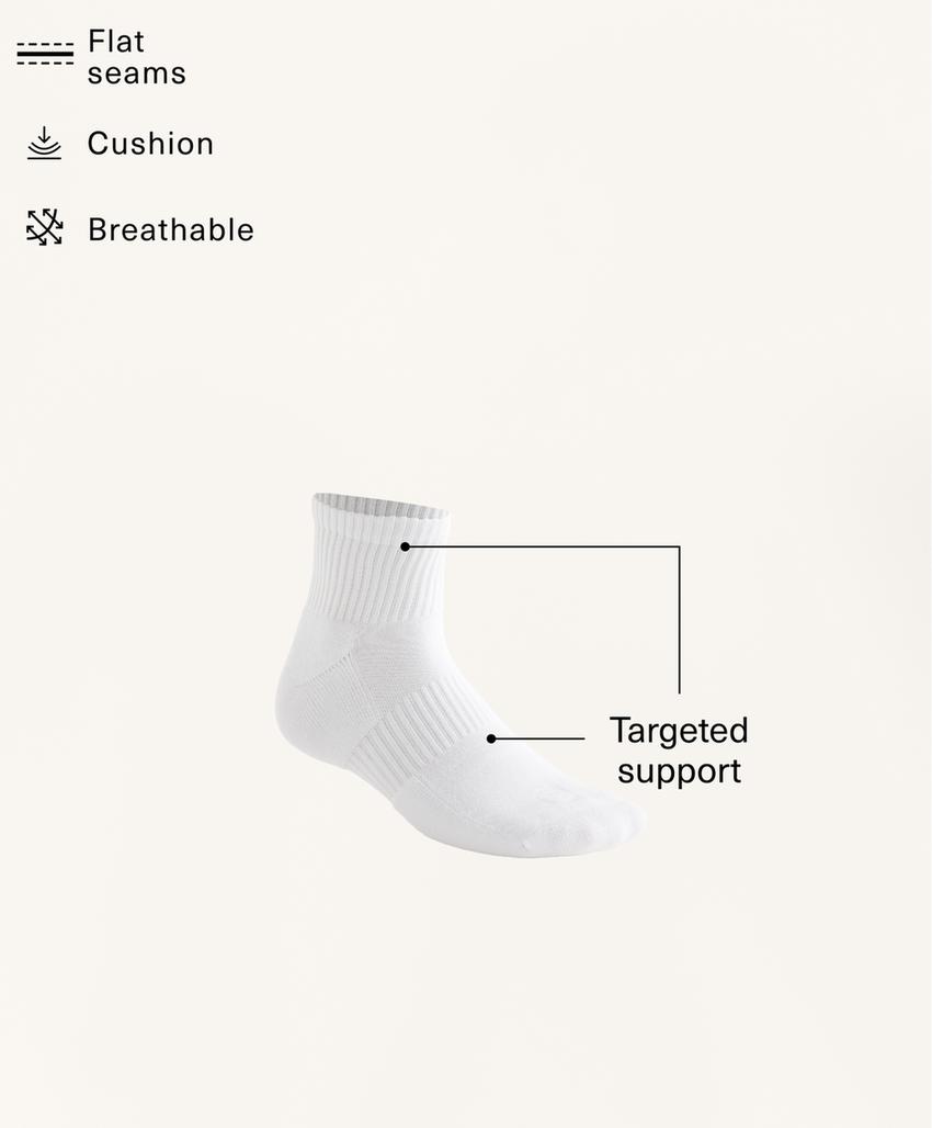 3 пары спортивных носков из хлопкового смесового материала, длиной до щиколотки