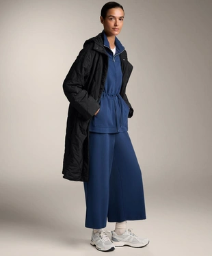 Широкие укороченные брюки из мягкой ткани с модалом- Заказать в России