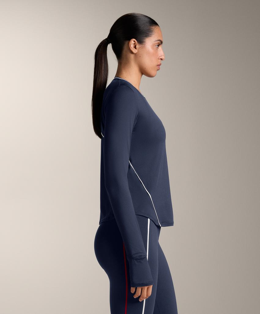 Лонгслив из высокотехнологичной ткани с кантом