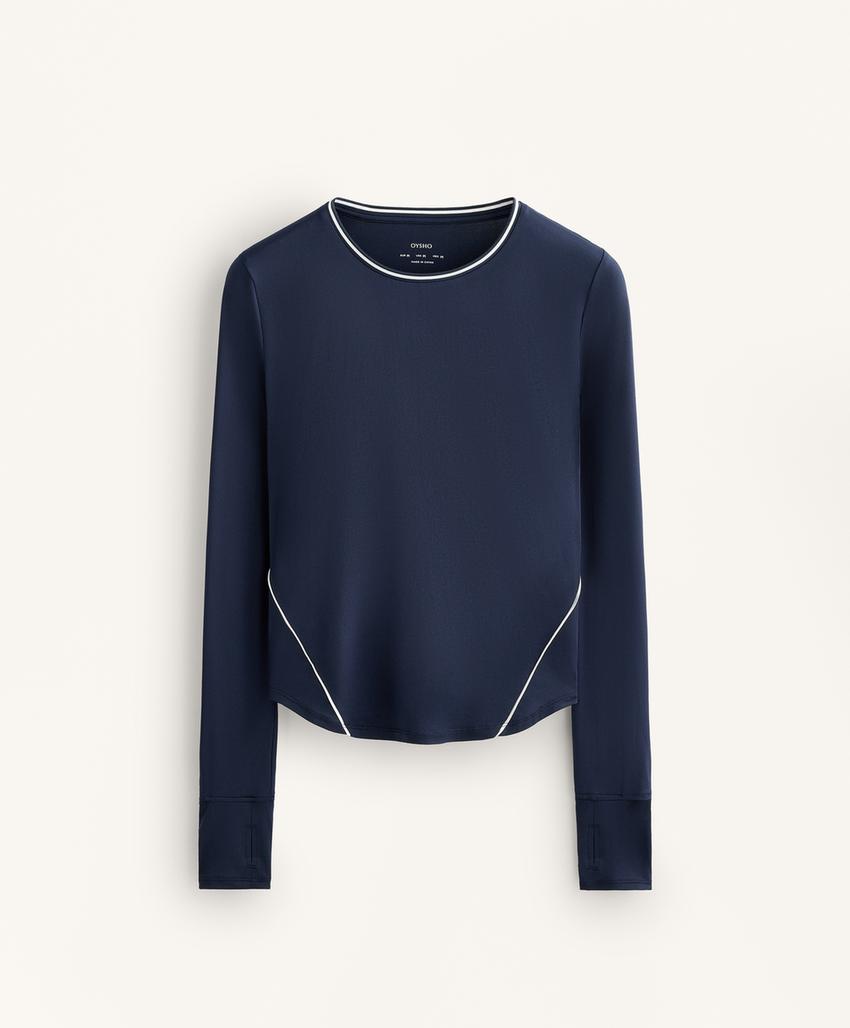 Лонгслив из высокотехнологичной ткани с кантом